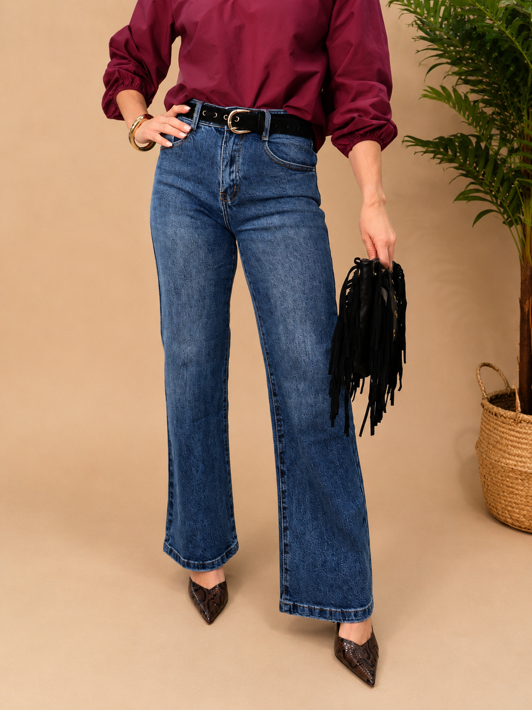 Jean Wide Leg Push Up