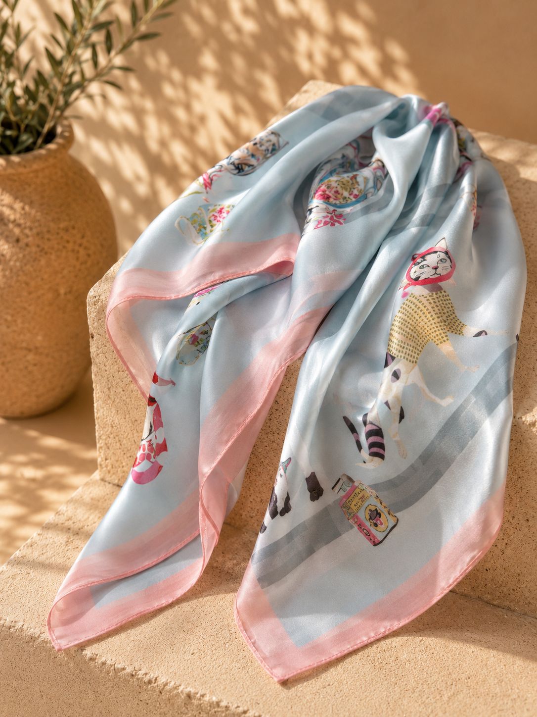 Pañuelo Cats Pastel