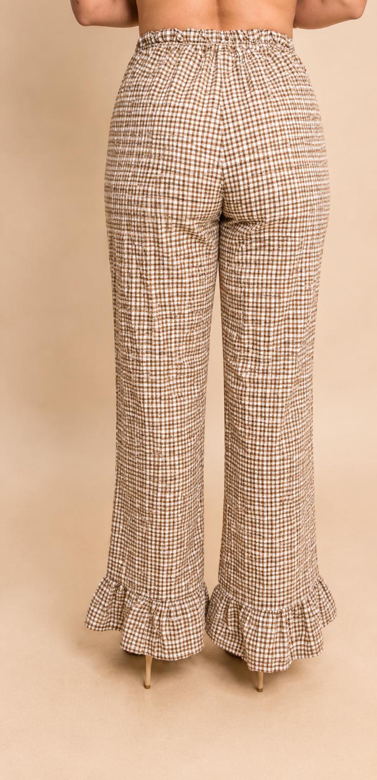 Pantalón Vichy Camel