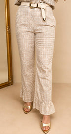 Pantalón Vichy Beige