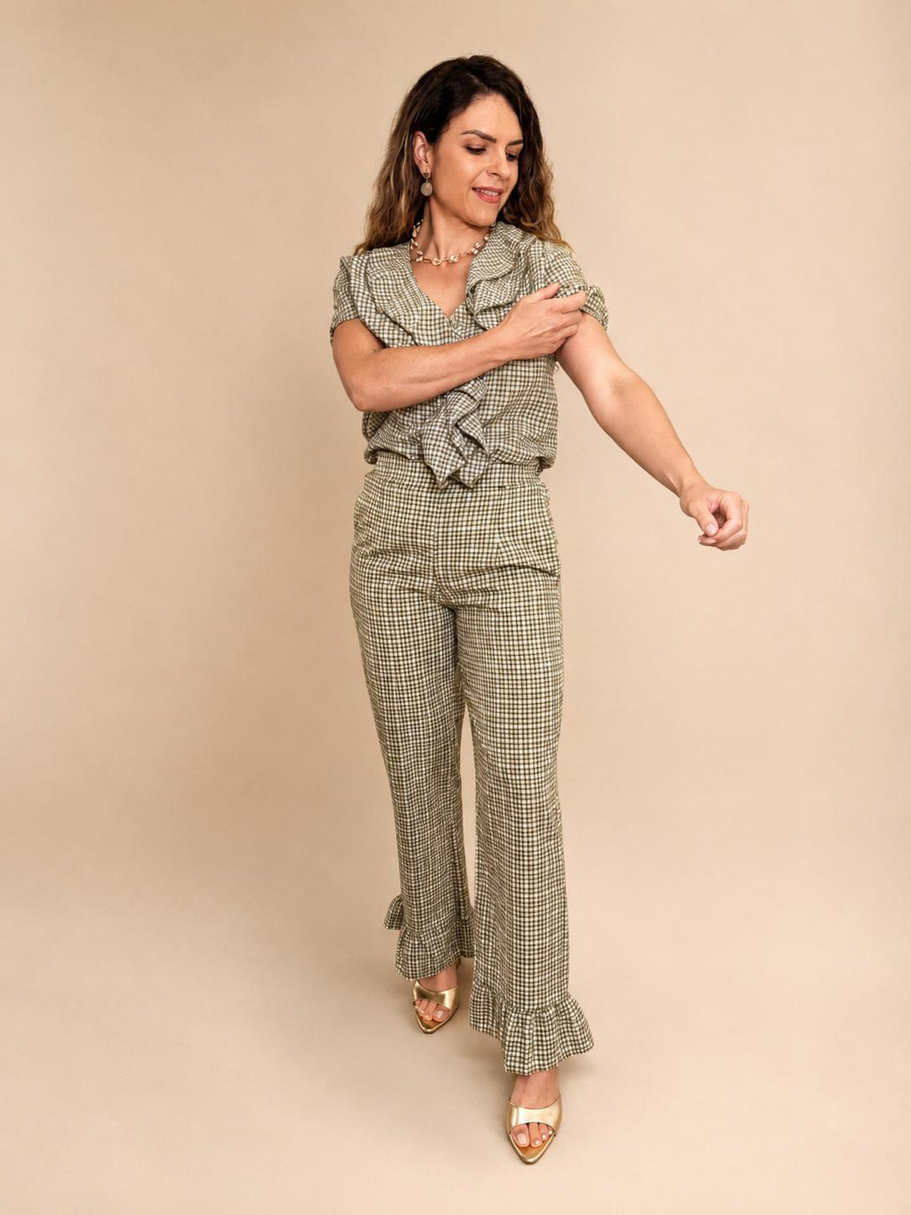 Pantalón Vichy Verde