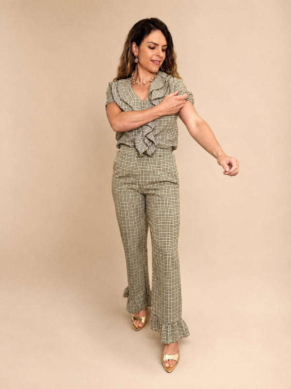 Pantalón Vichy Verde