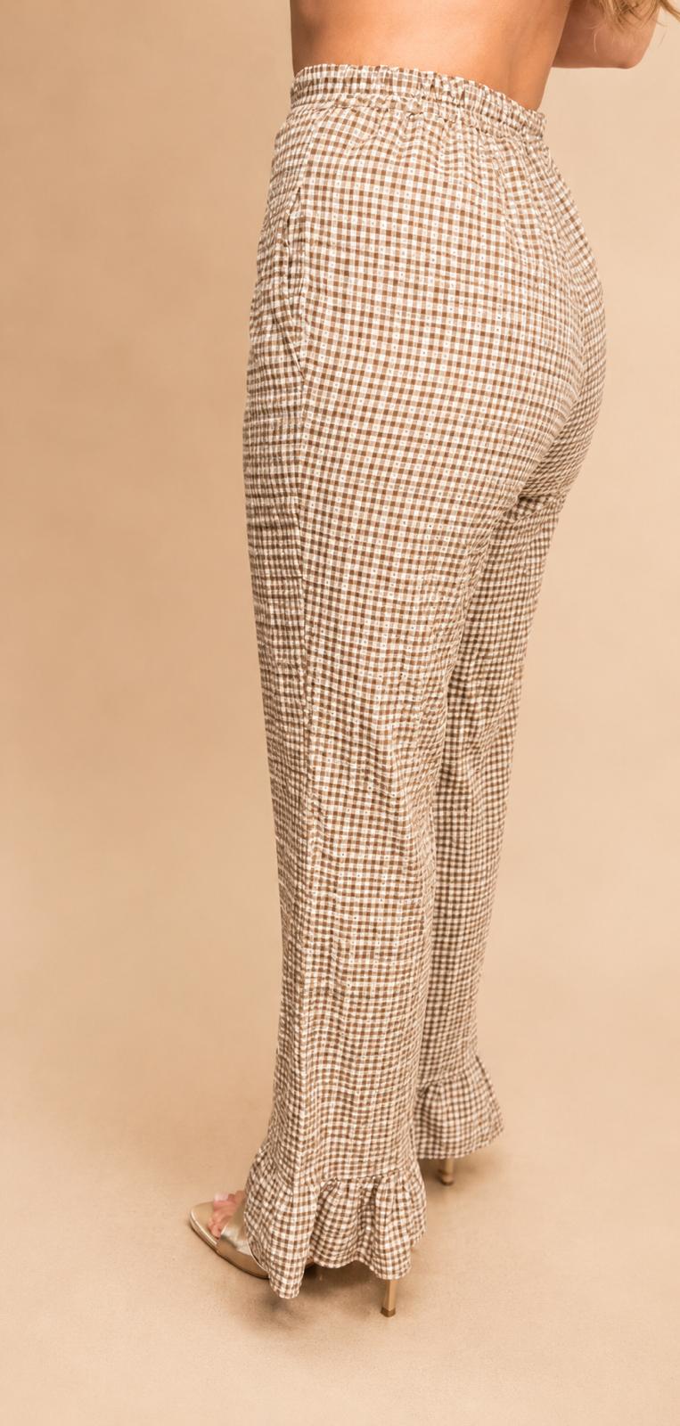Pantalón Vichy Camel