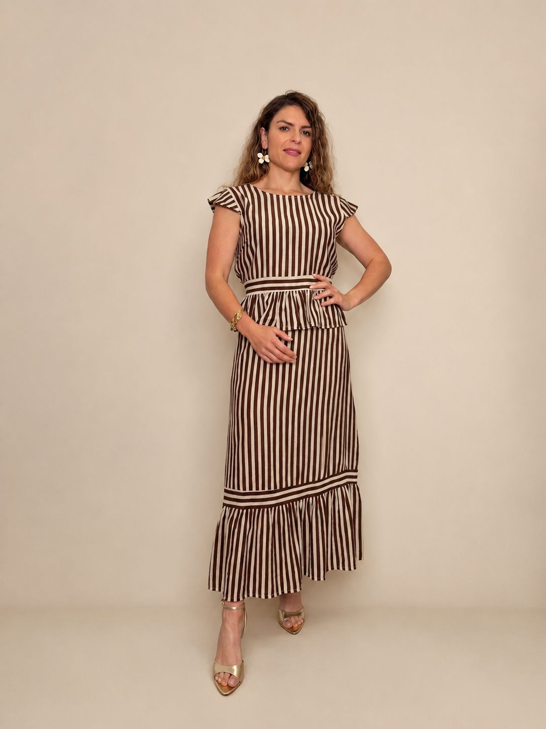 Falda Capri Marrón