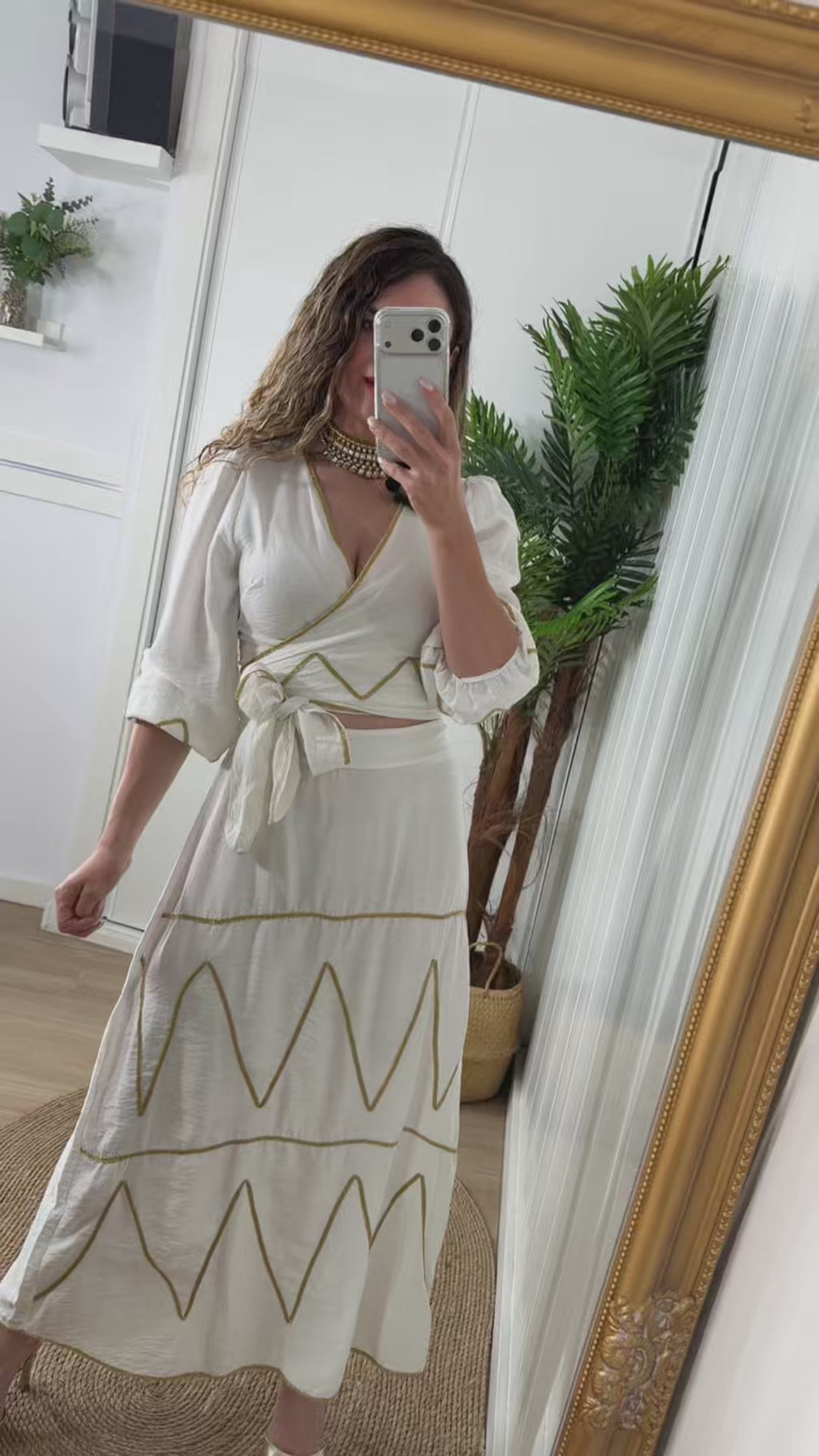 Falda Santorini Gold